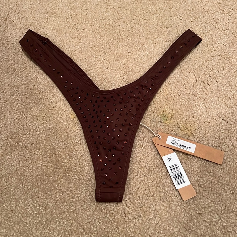 NWT Skims rhinestone thong sz extra small XS Swim